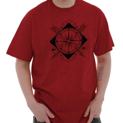 Geometric Celestial Compass Feather Arrows Womens or Mens Crewneck T Shirt Tee - Picture 11 of 17