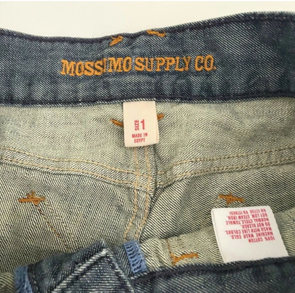 Pantalones cortos para mujer MOSSIMO talla 1 púrpura liso y bolsillos de jean Foto 4 de 4