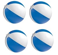 4X Strandball / Wasserball / Farbe: Blau-Weiß