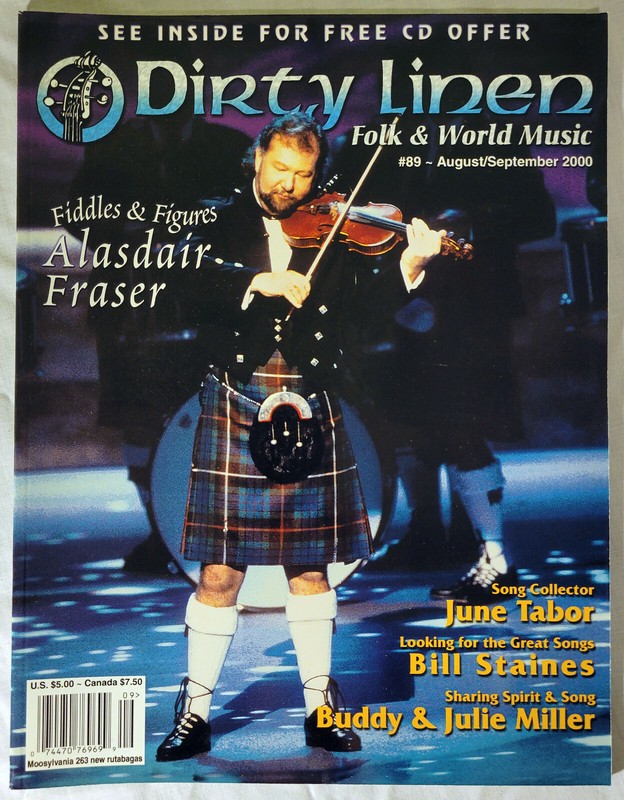 Dirty Linen folk & world music mag #89 Aug/Sep '00 Alasdair Fraser/June Tabor/++