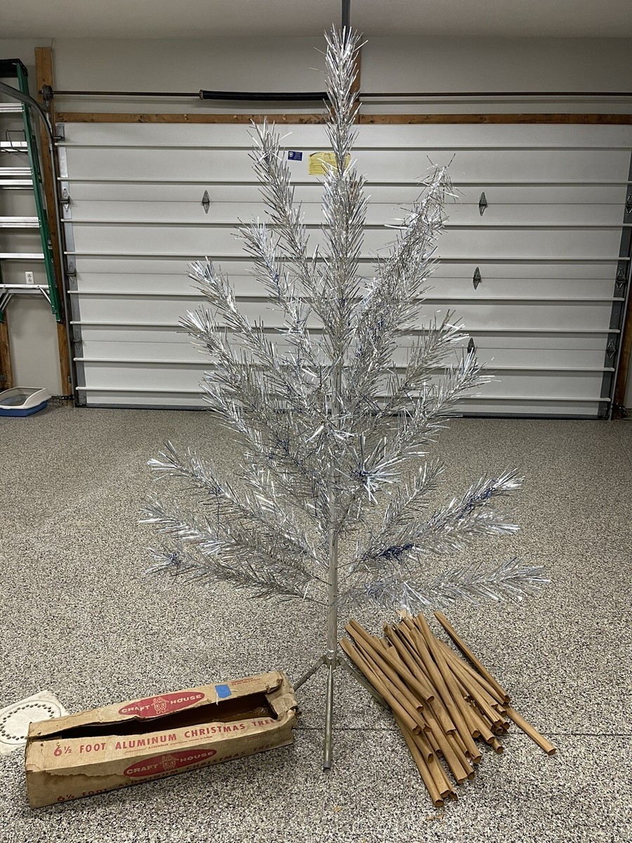 Vintage Craft House 6 1/2 Ft Aluminum Christmas Tree w/ Original
