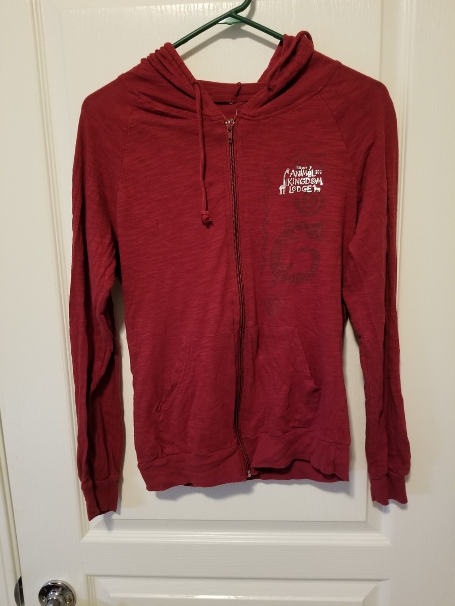 Walt Disney World Animal Kingdom Lodge Full Zip Light Hoodie, Red