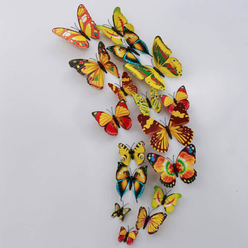 12 x 3D Butterfly Wall Stickers Home Decor Room Decoration Sticker Bedroom Girl - Picture 20 of 26