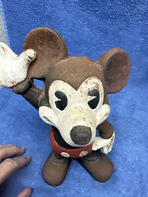 VINTAGE MICKEY AND MINNIE MOUSE CAST IRON COIN BANKS DISNEY | eBay