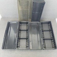 Cassette Hard Plastic Storage Case ALPHA Stackable 15-24 Tapes Black Unbranded