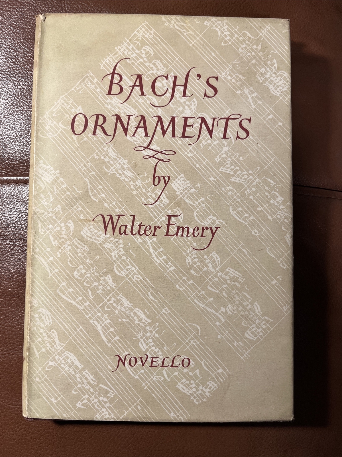 Bachs Ornaments, Walter Emery, Novello, 1957, Hardcover eBay