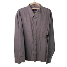 Untuckit red blue wrinkle free plaid gingham checkered shirt XXL