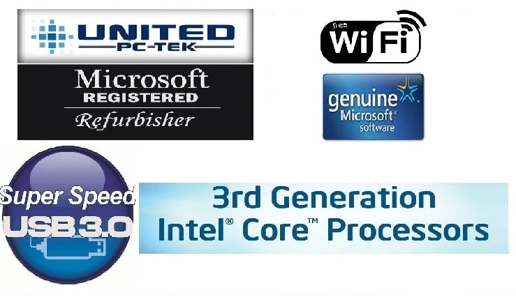 Dell Desktop PC Computer i3 3rd gen 250GB 4GB DUAL 19" LCDs WiFi Windows 7 Pro - Image 2 of 4