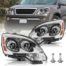 For 2007-2012 GMC Acadia Projector Headlights Headlamps w/Bulbs Left+Right 07-12