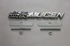 Mugen Honda Grill Badge Black Chrome Metal Alloy Emblem City Type R S Integra