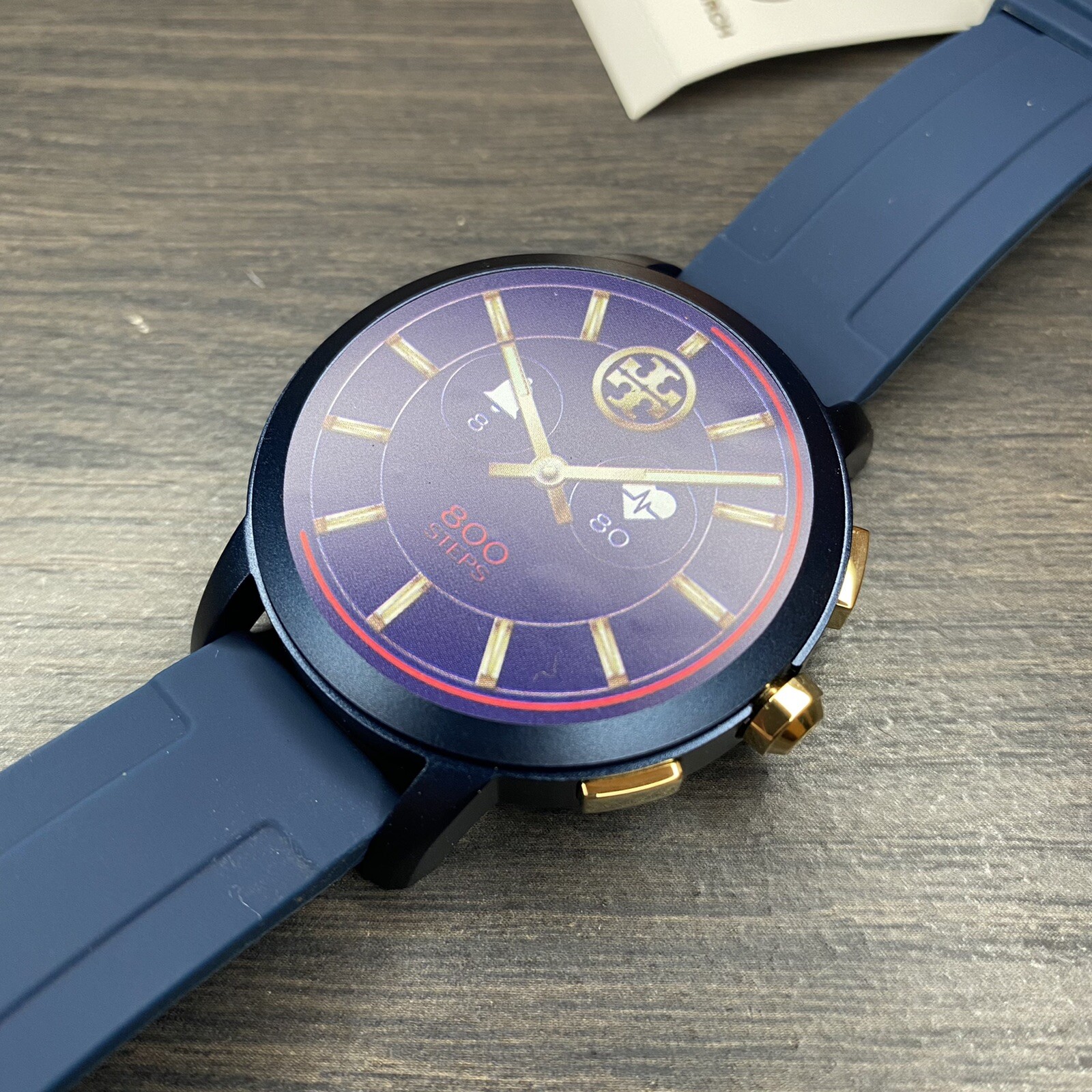 Tory Burch Touchscreen Smartwatch Navy Blue Gold Silicone Watch TBT1002 for  sale online | eBay