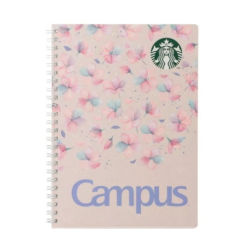 Starbucks Japan SAKURA2025 Campus Ring Notebook Gradient & Beige Set of 2 NEW - Picture 6 of 9