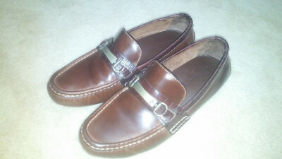 Cole Haan Shoes Mens Size 8 Brown Leather Slip On Driver Loafers Casual C11396 Cole Haan Leather Slip On Loafers Driving Shoes Mens Brown  main image 4