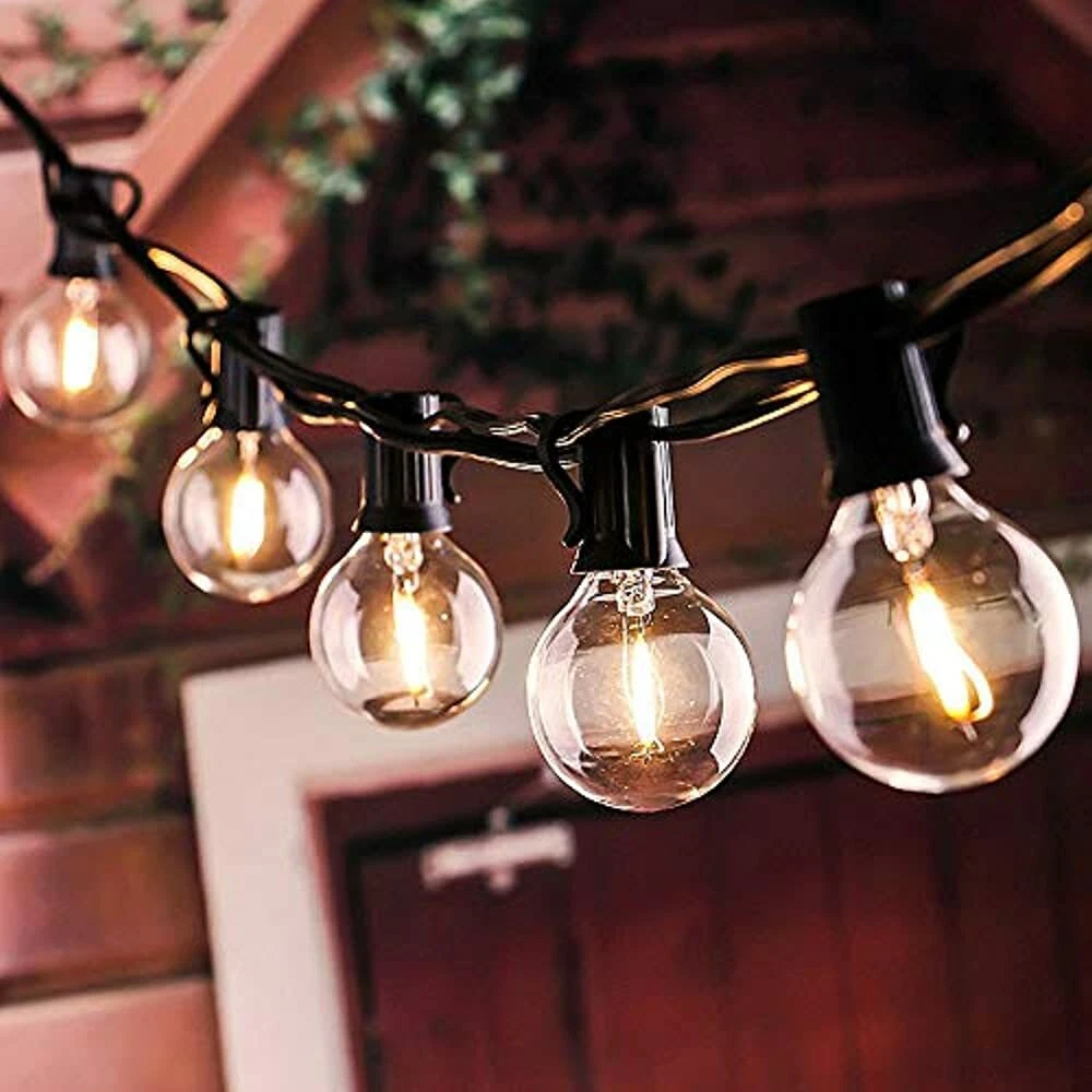 Tomshine LED String Lights 40FT Globe With 25 Clear Bulbs