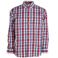 Wrangler Men's Long Sleeve Relaxed Fit Plaid Button Up Shirt