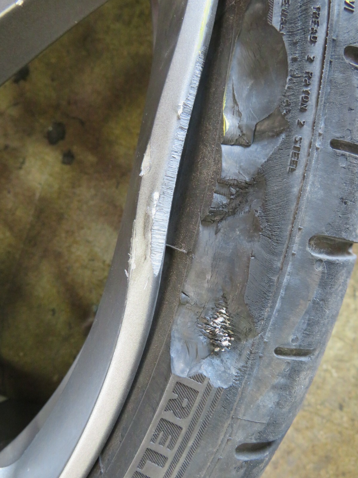 Lamborghini Huracan, LP 580, Front Wheel, Used, Bent, Damaged, P/N 4T0601017AQ