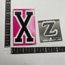Letter Initial Patch Lot Of 2 Random LETTERS X & Z 18E3