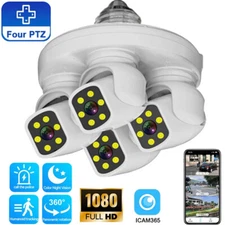 HD WiFi IP Camera Outdoor Four Screen Tri Lens Automatic Tracking Surveillance