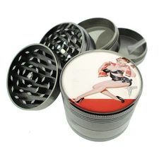 German Pin Up Girls D7 Titanium Grinder 4 Piece Magnetic Hand Mueller 