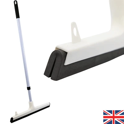 THE DUSTPAN AND BRUSH STORE Floor Squeegee Wiper Blade Telescopic Handle Wet Room Shower Tile Cleaner
