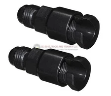 LT1 LS1 LT4 Corvette Fuel Rail Line Adapter Fittings AN6 BLACK THREAD ON Pair