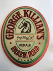 Vintage George Killians Irish Red Ale Beer TOC cardboard 1986 Sign Coors Oval