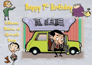 Personalised Birthday Card Mr Bean Fille Fils Petit Fils Anniversaire Carte Ebay