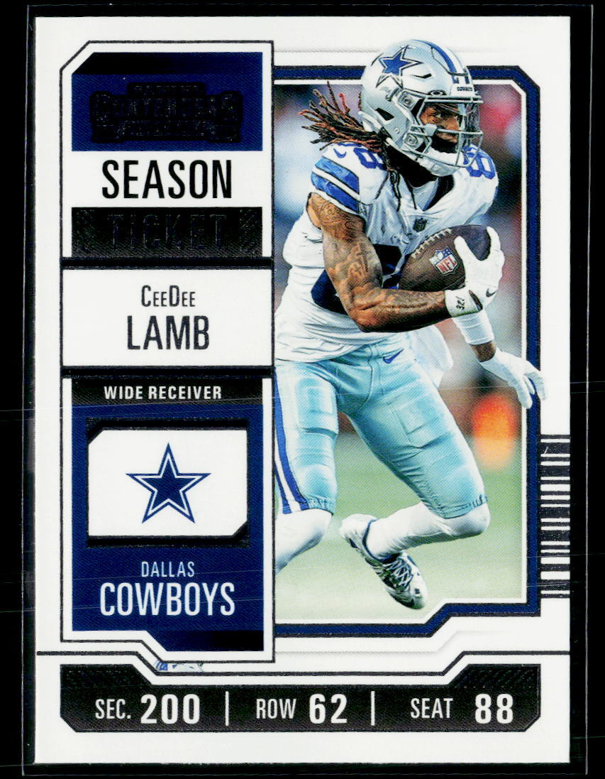 2023 Panini Contenders CeeDee Lamb Season Ticket Retail #27