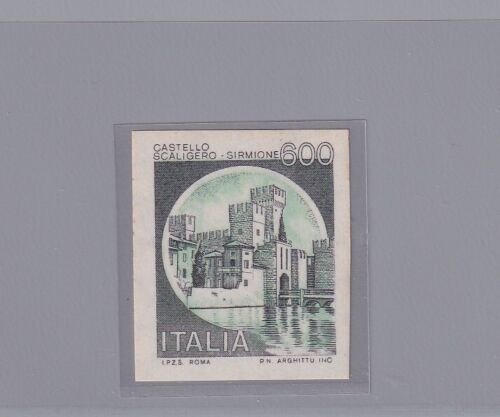 1980 Italia Repubblica: Castelli L.600 policromo non dentellato MNH 412/s67 - Zdjęcie 1 z 2