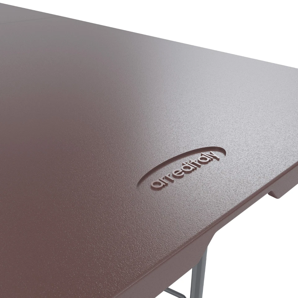 Tavolo tavolino pieghevole in dura resina set birreria facile trasporto marrone - Immagine 4 di 4