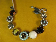 MARIANA JEWELRY BRACELET SWAROVSKI CRYSTALS BLUE BROWN MULTI COLOR Gift Designer