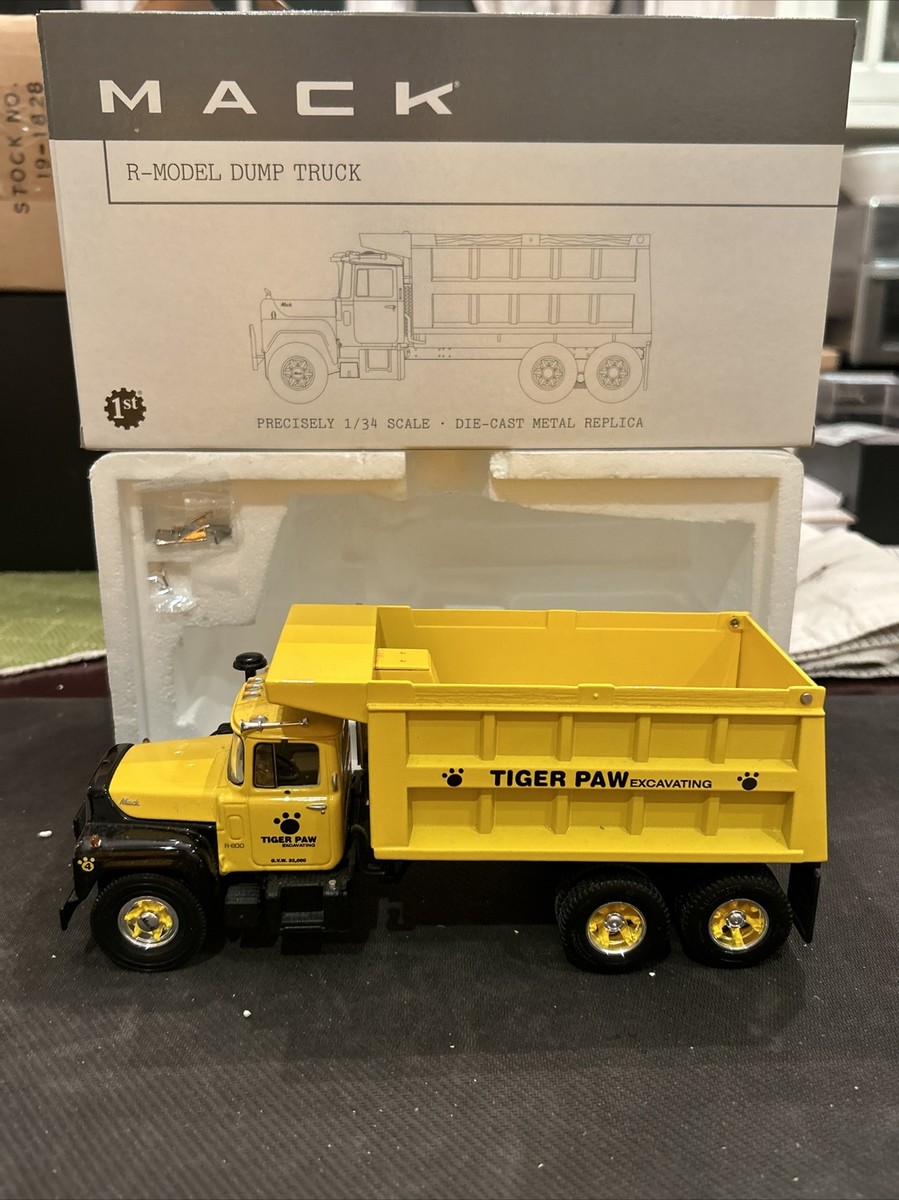 1ST FIRST GEAR MACK MODEL L DUMP TRUCK TIGER PAW EXCAVATING 1/34