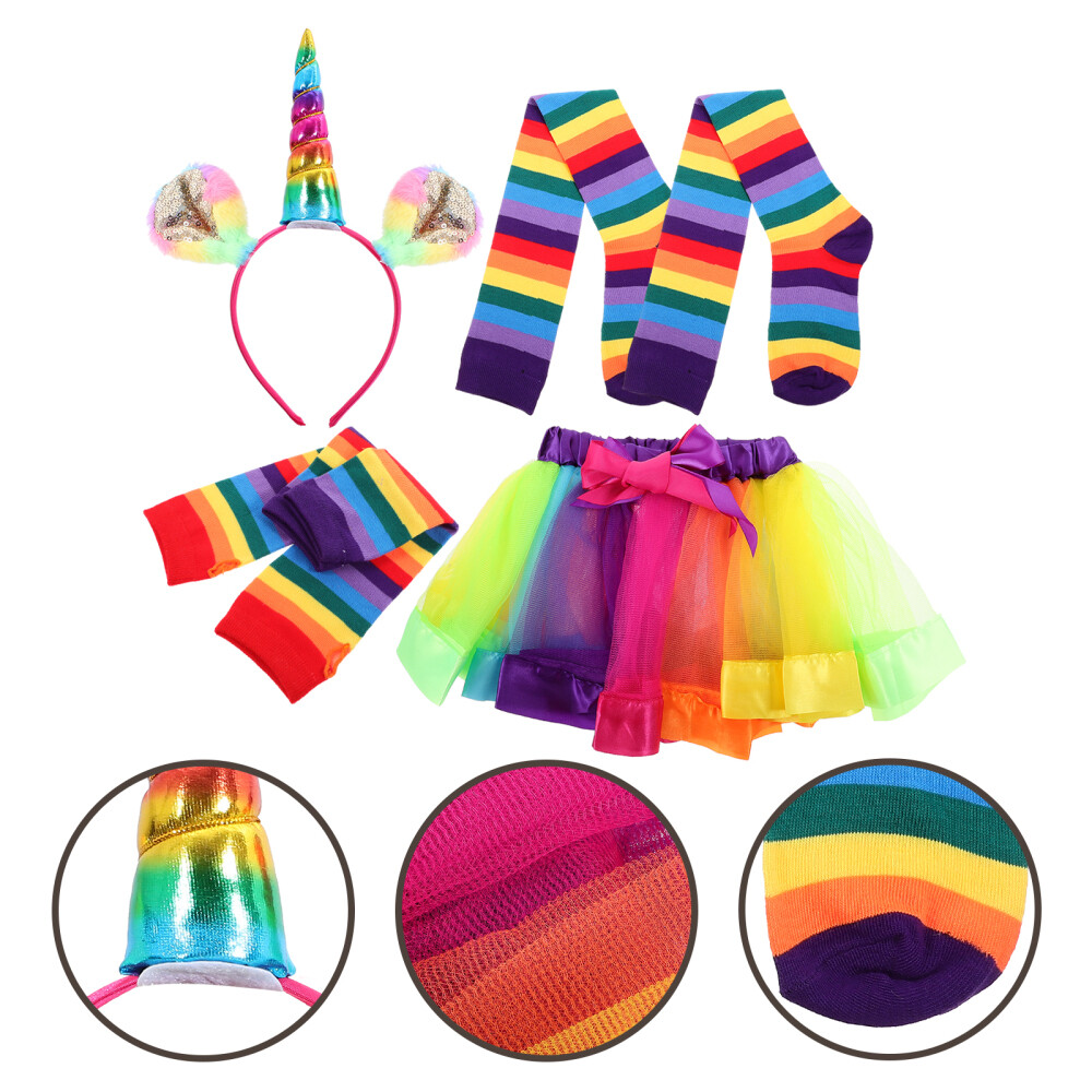 Clownkostüm Tutu Set Für Mädchen 2-12 Jahre - Komplettset Mit Zubehör