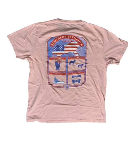 T-Shirt Large Graphic Tee pink Southern 