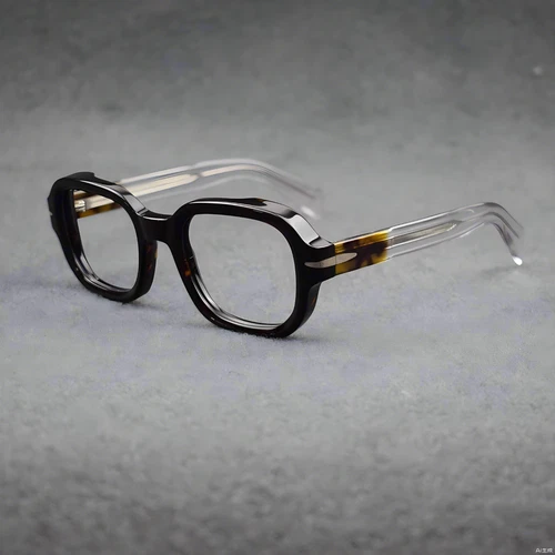 Acetat Dicke Vintage Brillenfassung Handgefertigt Eckig Herren Brille Brillengestell Unisex - Bild 6 von 42