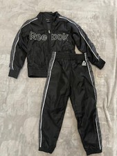 Boys Reebok Black Track Suit Jacket  Pants Set Size 5