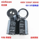 2pcs/10pcs  330uf 400v Nichicon GG/GU 30x40mm 400V330uF Snap-in PSU Capacitor