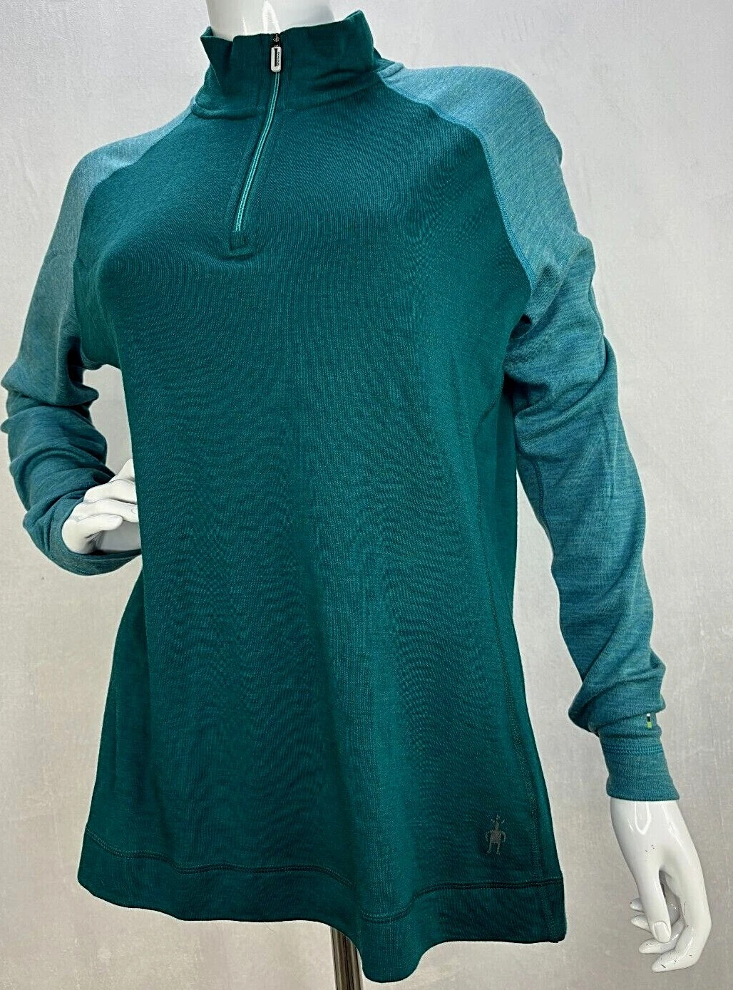 SmartWool Classic Thermal Merino Quarter Zip Base Layer Wome's NWT X-Large Green