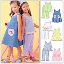 McCalls #4006 Children's Dresses,Top,Pants Casual Wear Sew Pattern Sizes: 3-6