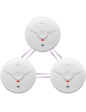 Heiman Photoelectric Wireless Interconnected Smoke Alarm Detector,10-Year 3 PCS 