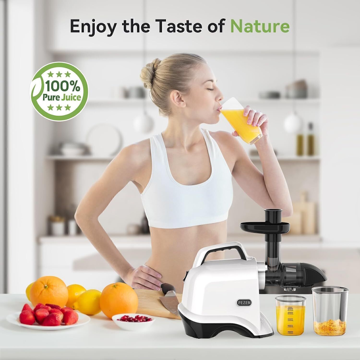 Juicer Machines Slow Masticating Cold Press Juicer for Fruits & Vegetable US