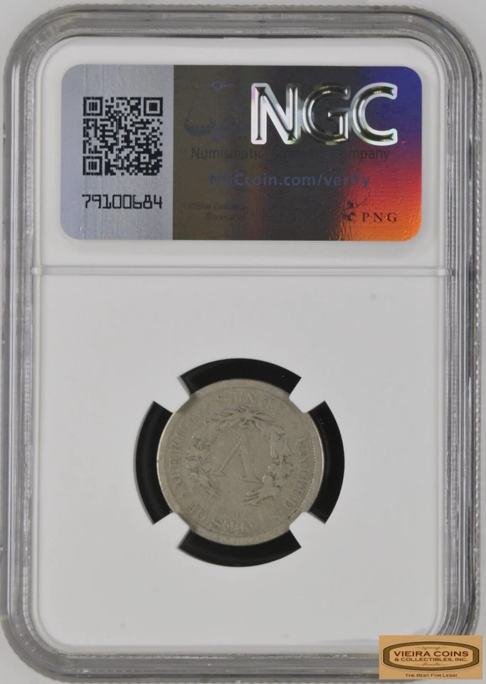 1886 Liberty Head 5 Cents, NGC G4 MINT ERROR Observe Lamination - #B35986 - Image 2 of 2