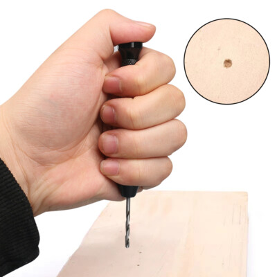 26pc Micro Hand Drill Bits Small Manual Keyless Chuck Pin Vise Rotary Tool Kit E - Foto 8