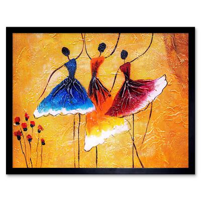 Balletttänzer Gemälde 12 x 16 Zoll gerahmter Kunstdruck