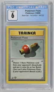 Pokemon Flute 1st Edition Shadowless PSA 6 86/102 Base Set 1999 NM