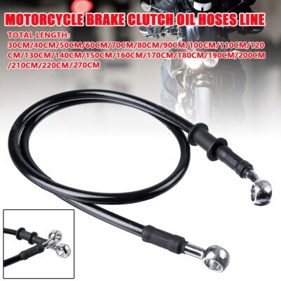 39 In-86 In Motorcycle Bike Braided Steel Brake Clutch Oil Hose Line Pipe Cable - Foto 5