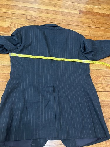 Polo University Club Ralph Lauren Mens Blazer Jacket Size 44R Gray Striped Wool - Picture 9 of 10