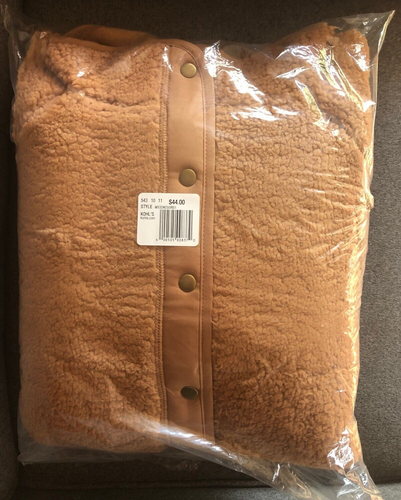 SONOMA Snap Front Fleece Jacket in Cocoa Hut Size XXL ~ NEW - Picture 7 of 7