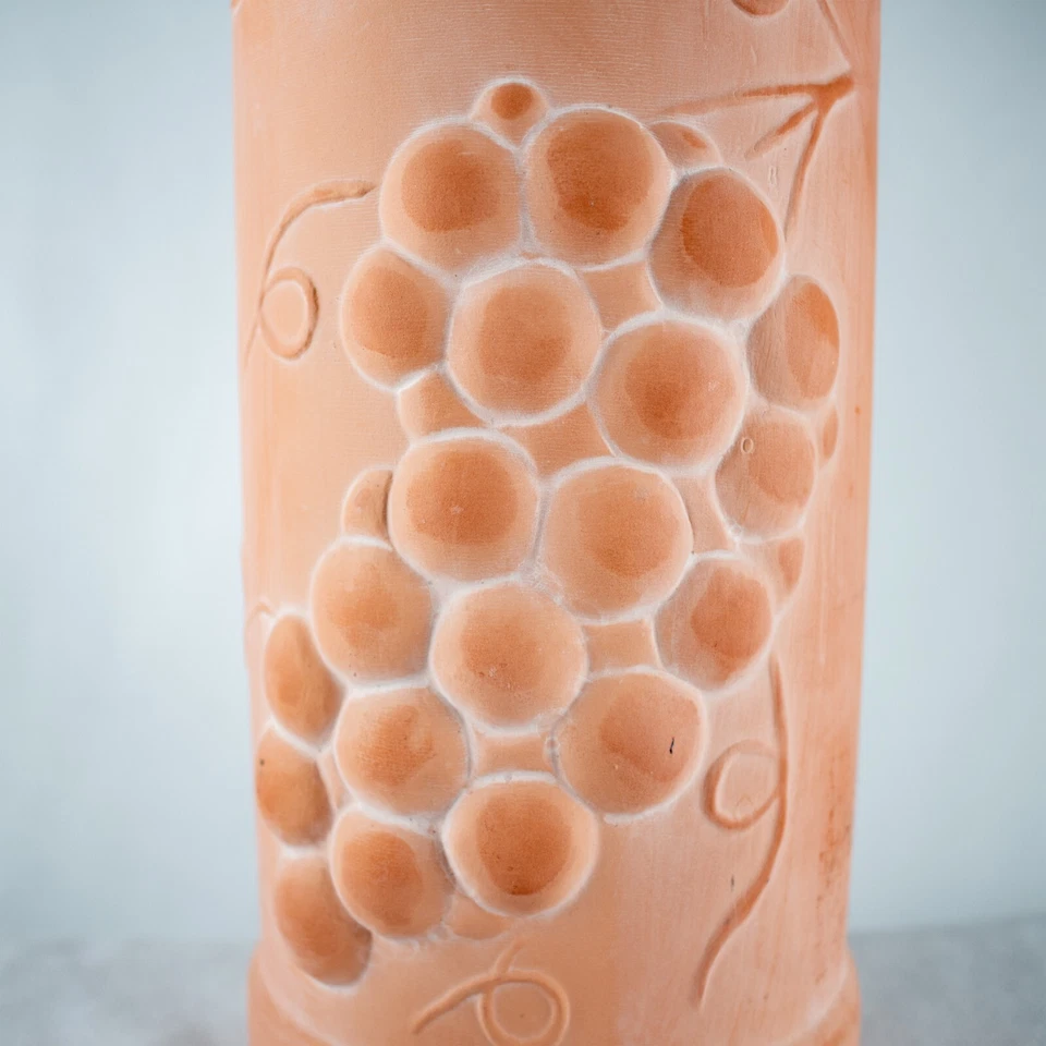 手工粘土复古葡萄红色大号圆形餐具架尺寸 10"L x 4.5W" — 第 2/4 张图片