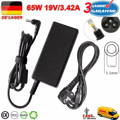 19V 3.42A 65W Notebook Laptop Netzteil Ladegerät Ladekabel für MEDION ASUS Acer